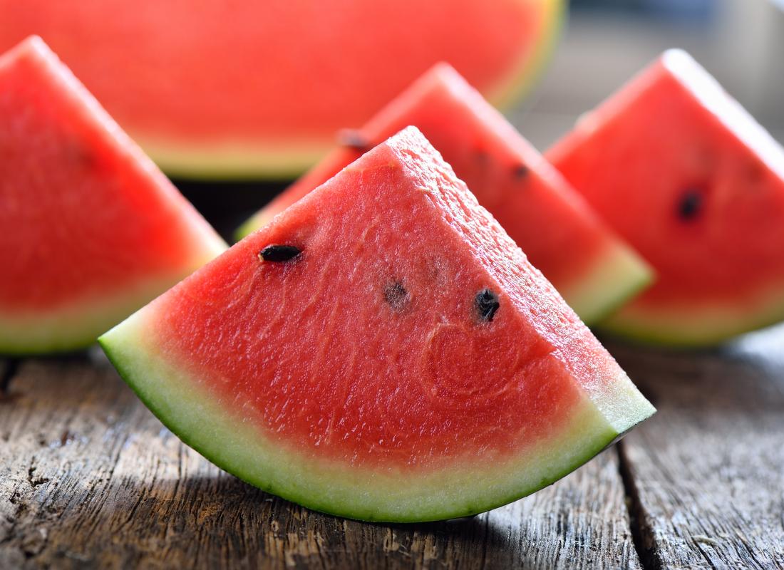 Watermelon slices in the Watermelon Diet.