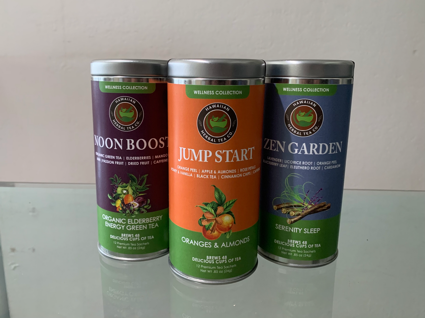 Tripple Boost Organic Herbal Wellness Teas- 3 pack x 3 Wellness Collection (Almond & Oranges Jumpstart, Elderberry Energy Green Tea Boost, Zen Garden with Ashwagandha Serenity sleep